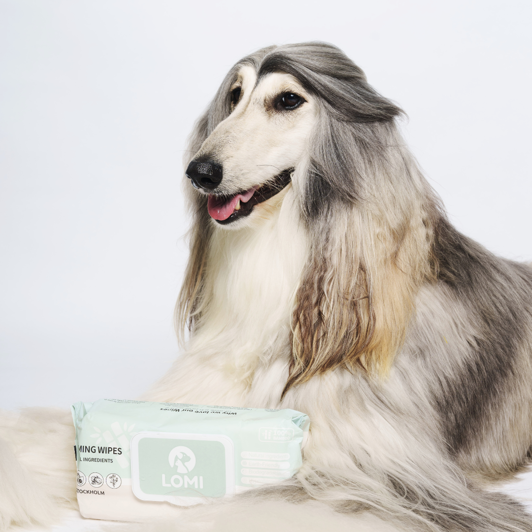Natural bamboo grooming wipes