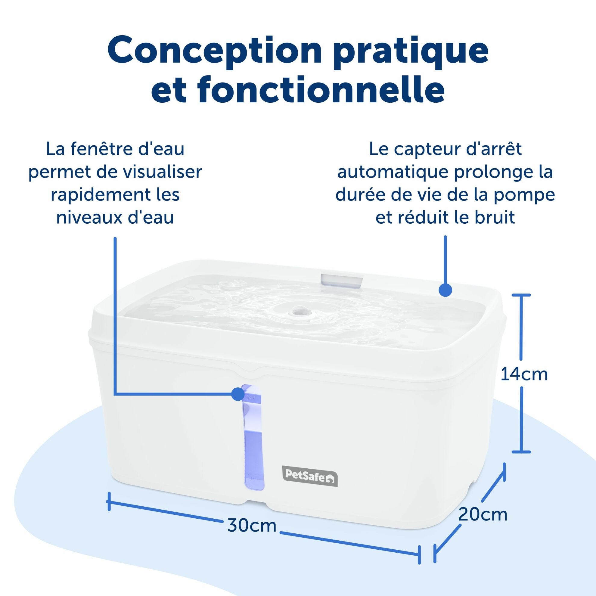 Viva silent water fountain with dual filtration