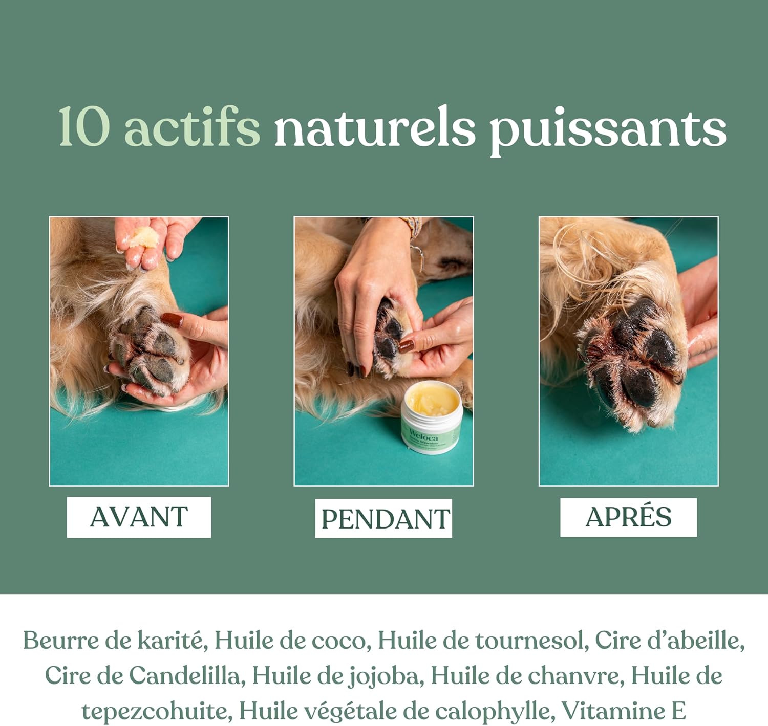 Natural repair balm for paw pads and nose