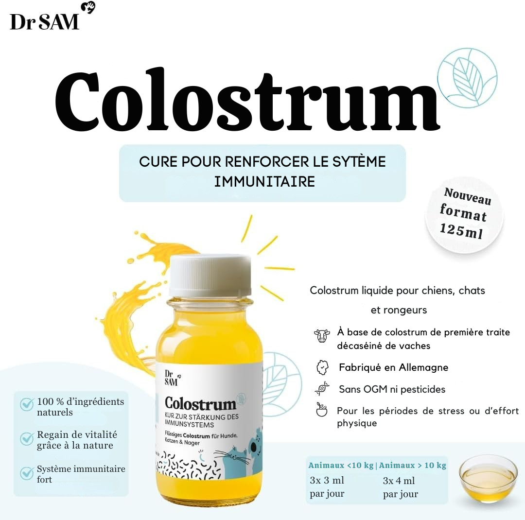Liquid colostrum for dogs and cats