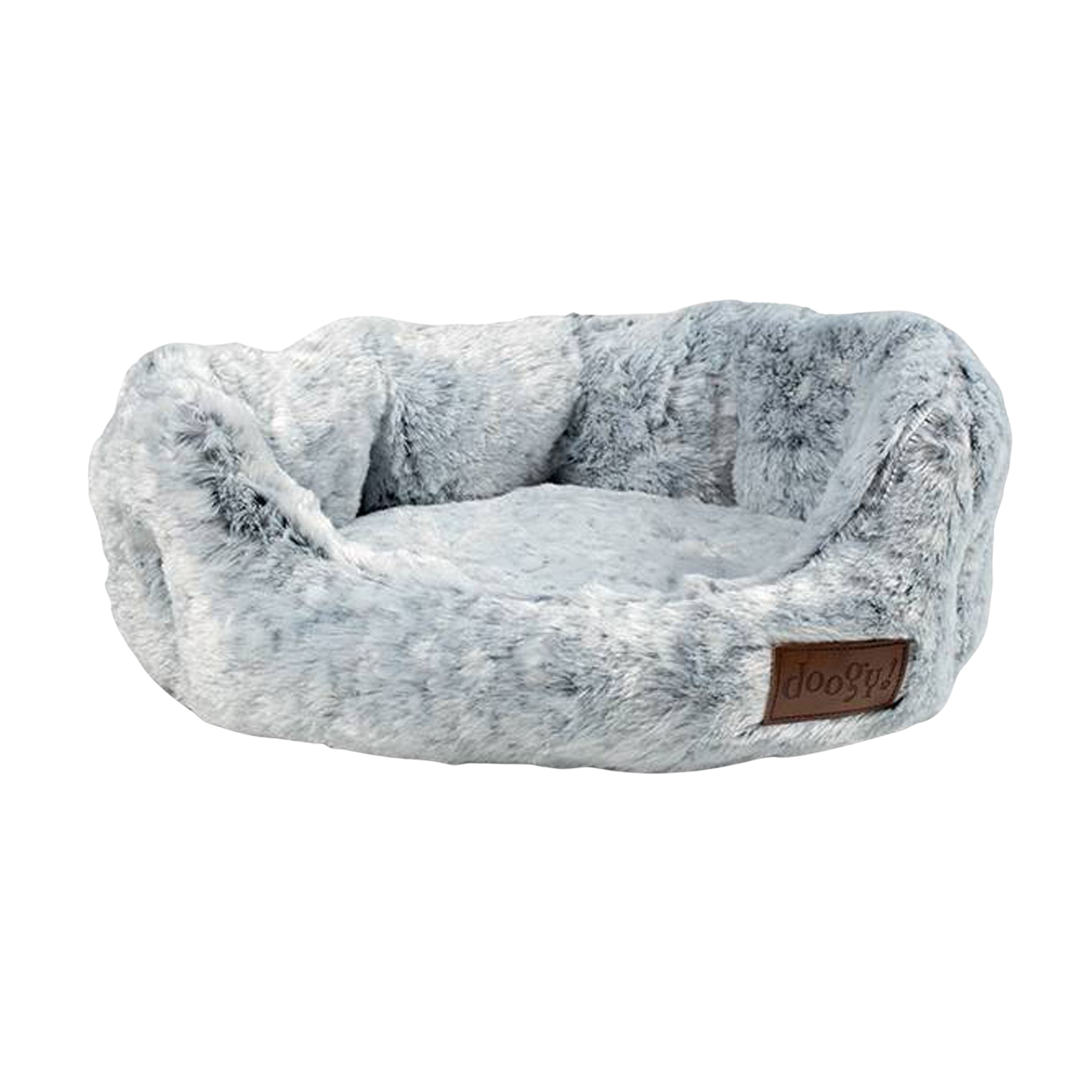 White Panther faux fur basket