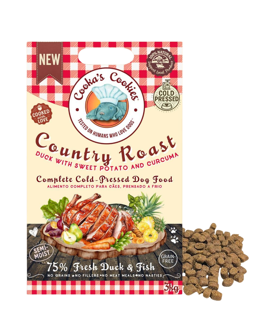 Semi-moist kibble, Country-style roast duck and fish