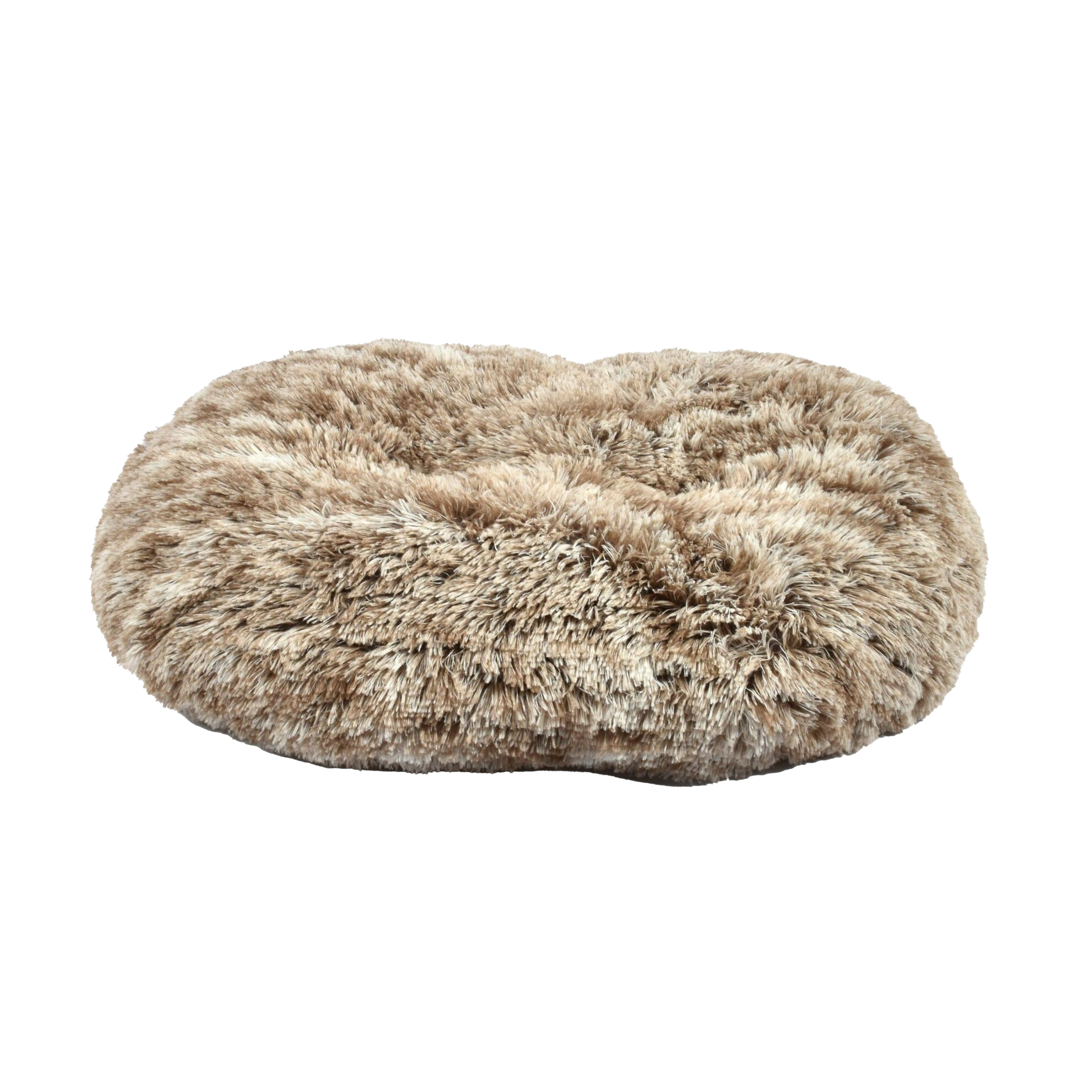 oval faux fur cushion