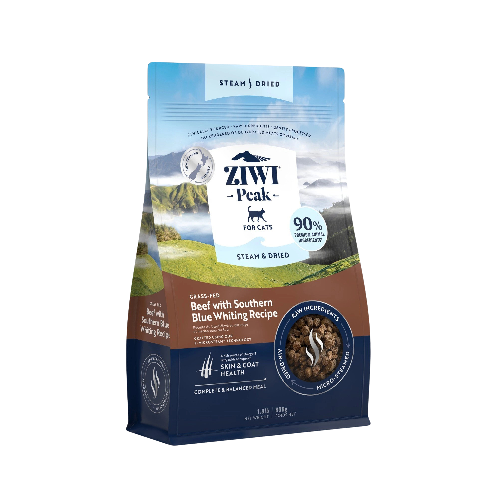 Southern beef & blue whiting cat kibble