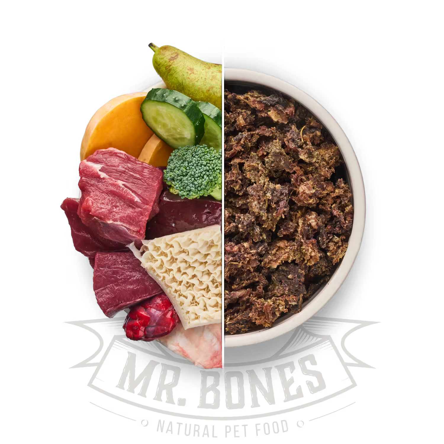 Dry BARF with beef and green tripe