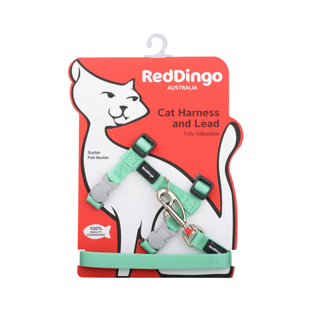 Pastel nylon cat harness and leash set