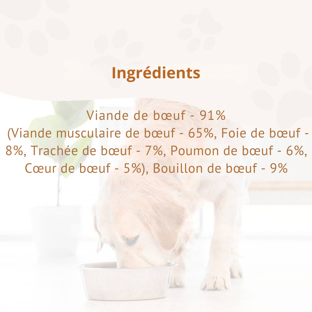 BARF quality pure beef pâté for adult dogs