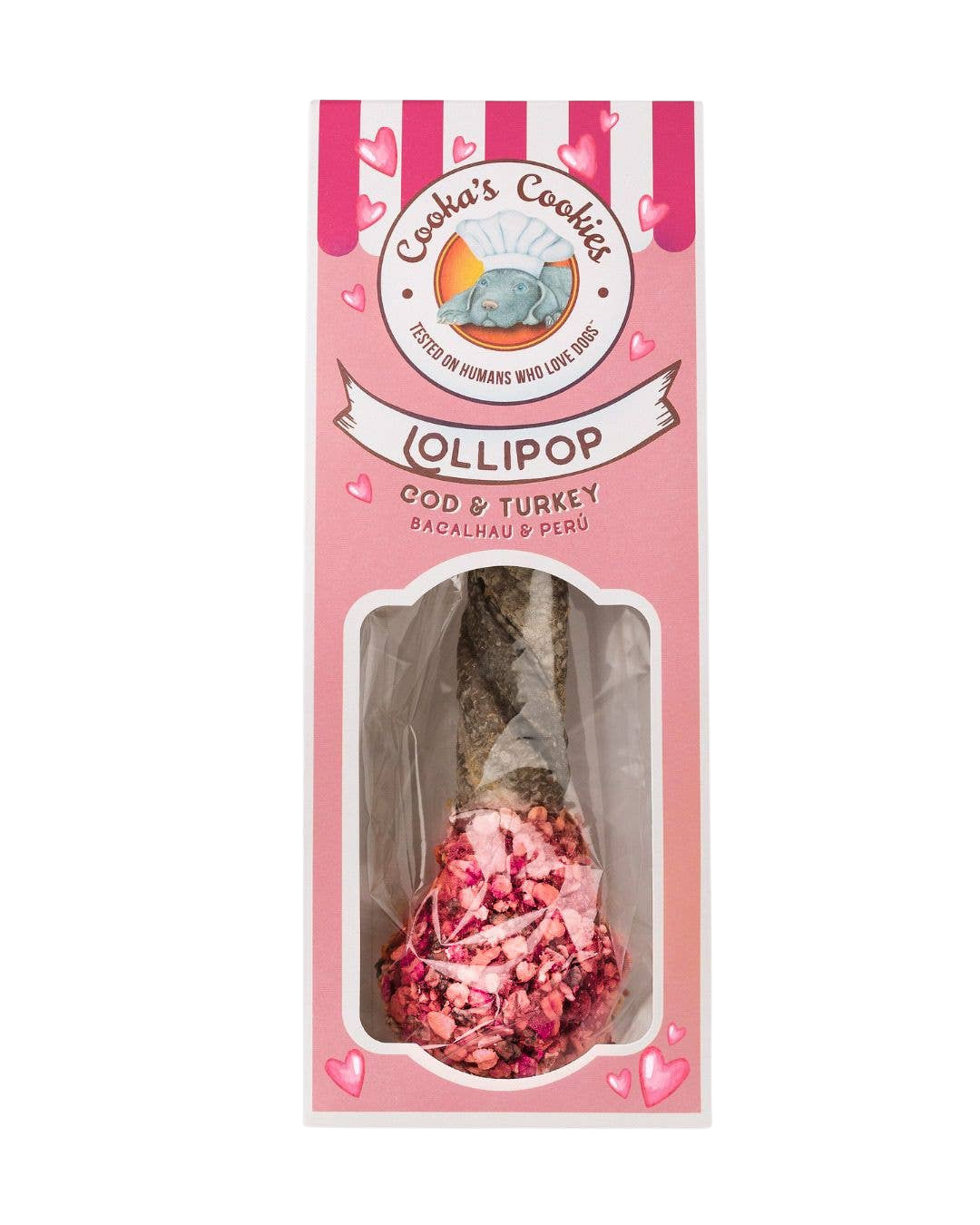 Turkey and cod skin dog treat