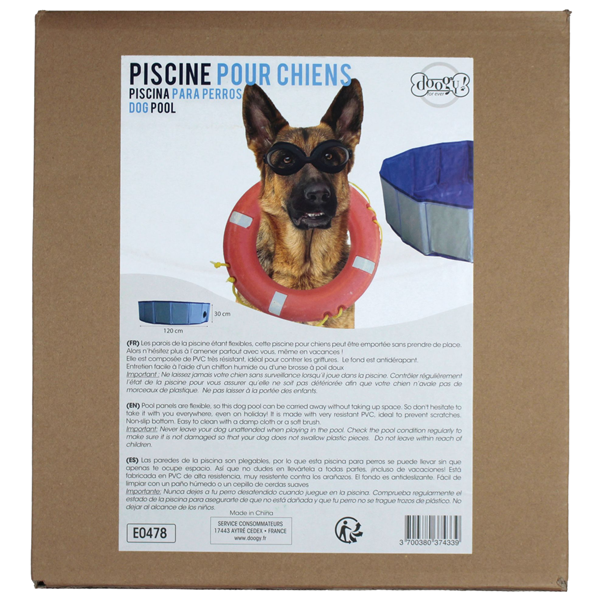 Foldable dog pool