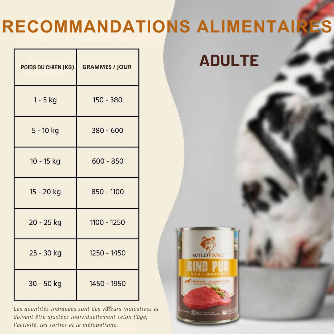 BARF quality pure beef pâté for adult dogs