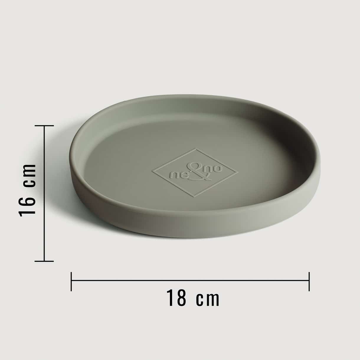 Flat silicone bowl