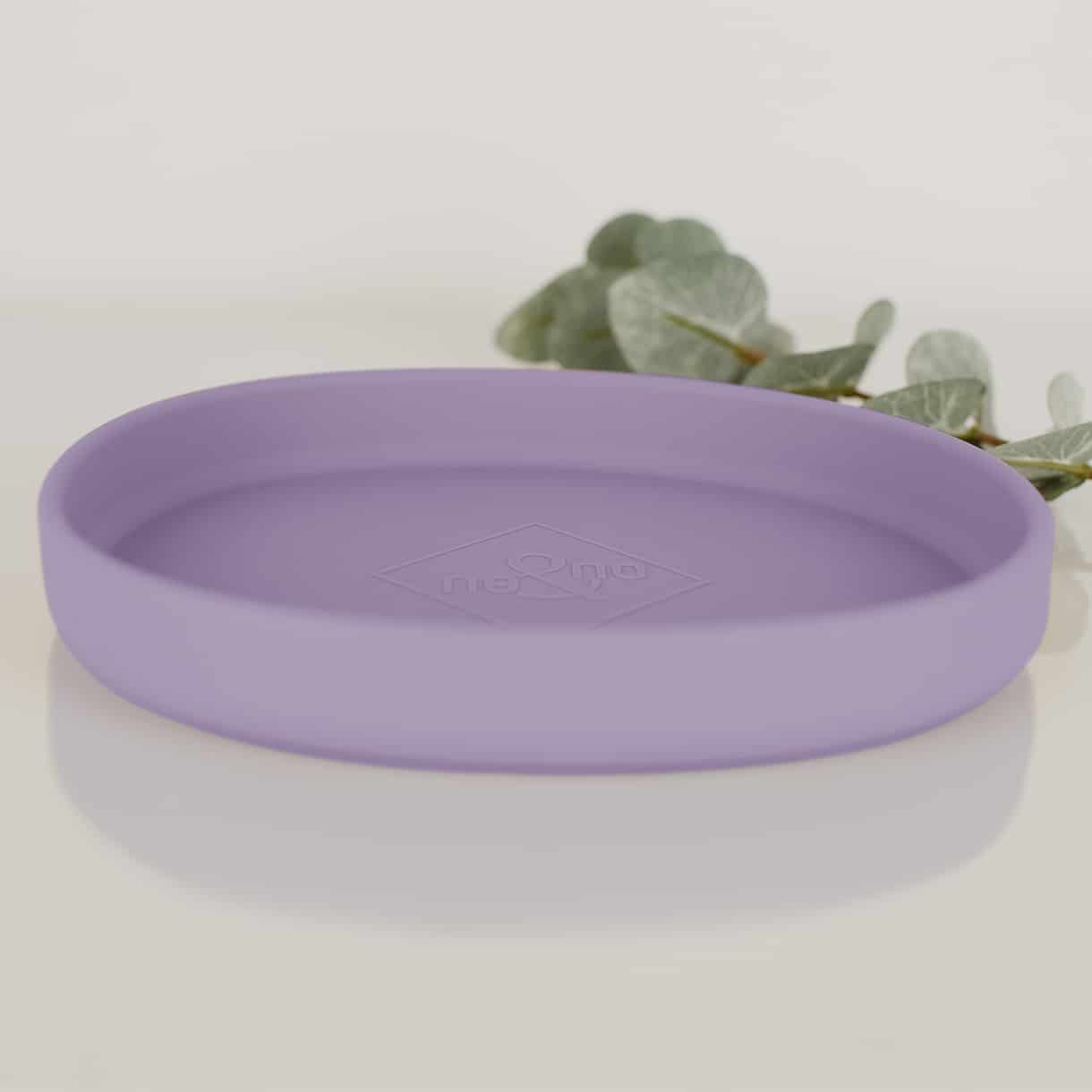 Flat silicone bowl