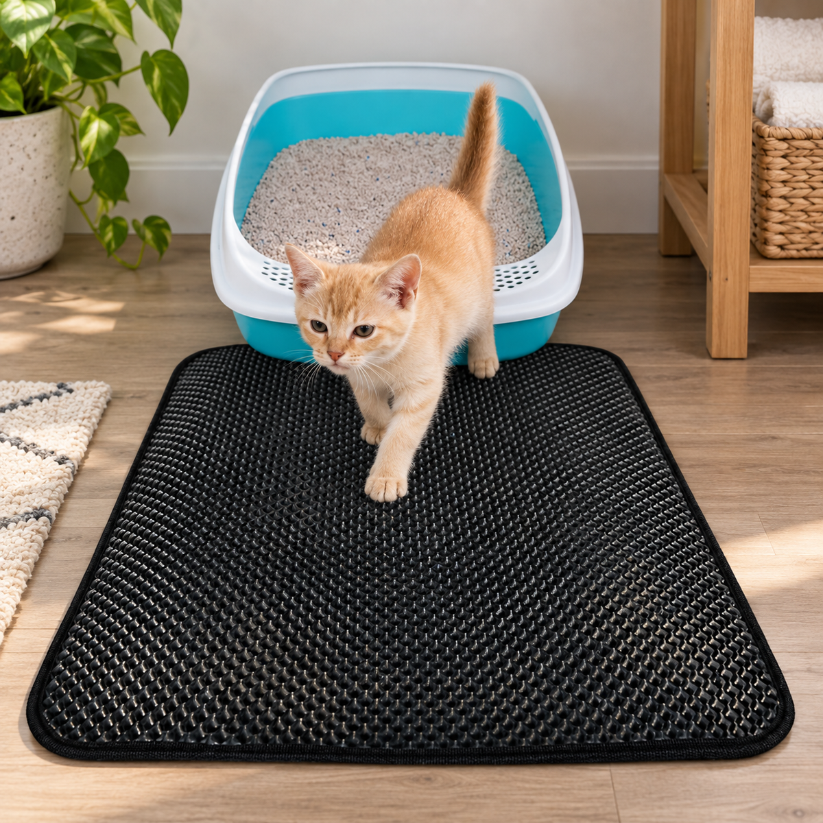 Honeycomb litter mat
