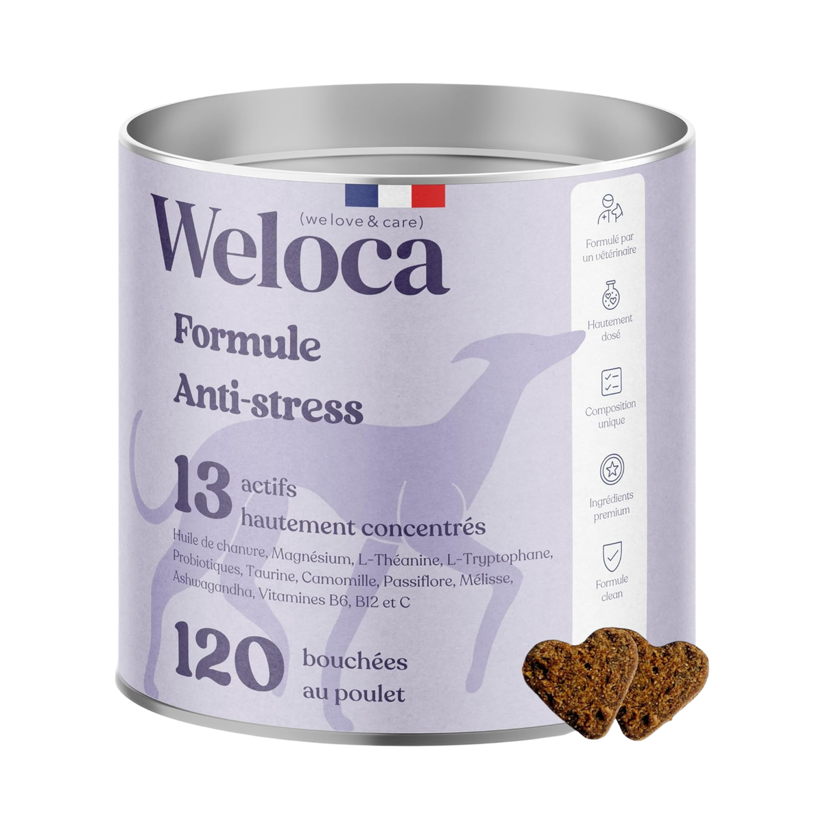 Anti-stress food supplement for dogs