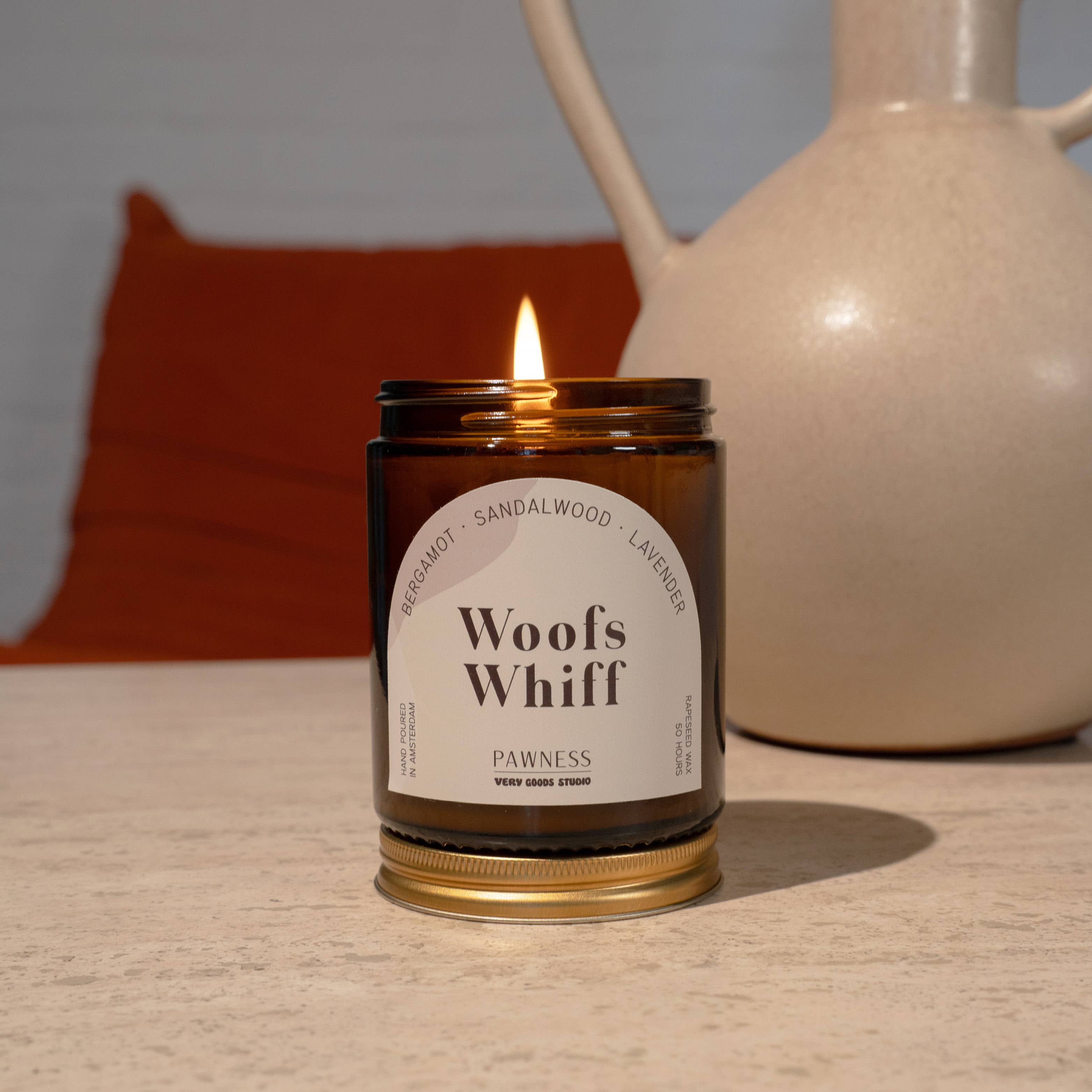 Natural scented candle made from rapeseed wax