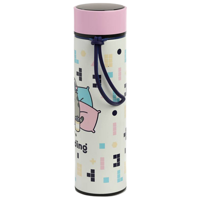 Pusheen Gaming insulated water bottle with digital thermometer