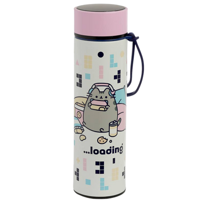 Pusheen Gaming insulated water bottle with digital thermometer