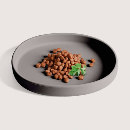 Flat silicone bowl