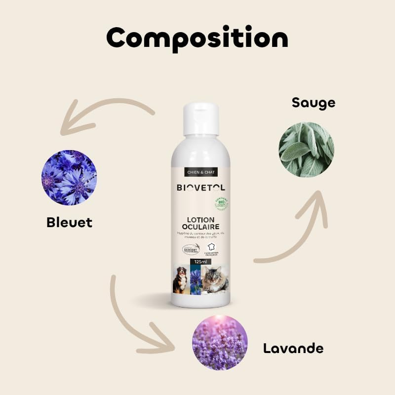 Organic floral water eye lotion