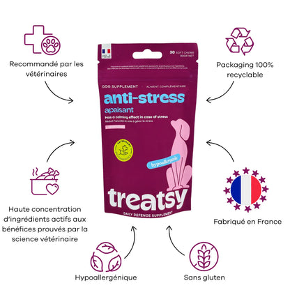 Anti-stress food supplement for dogs
