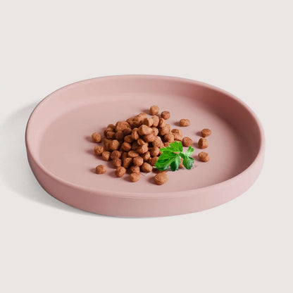 Flat silicone bowl