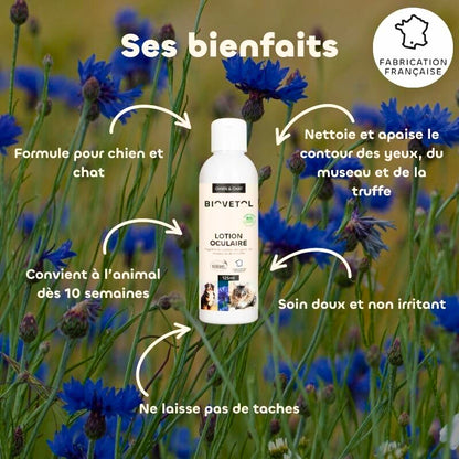 Organic floral water eye lotion