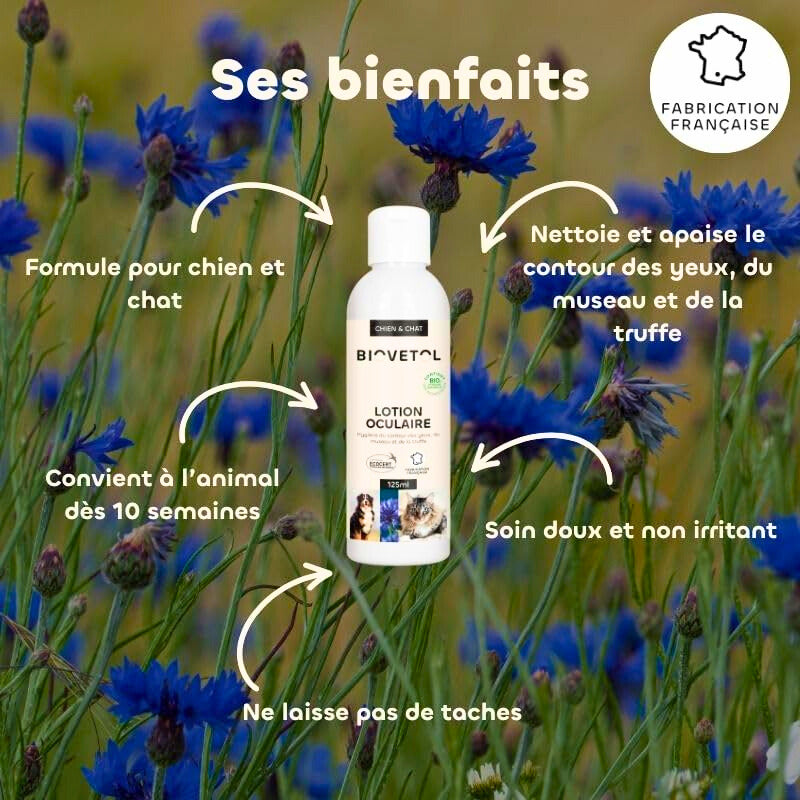 Organic floral water eye lotion