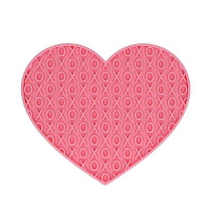 Heart-shaped licking mat