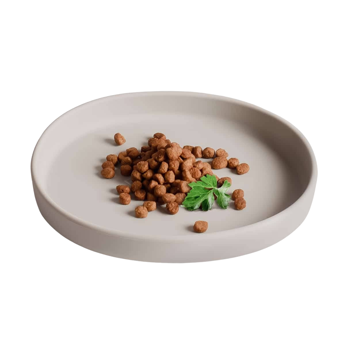 Flat silicone bowl