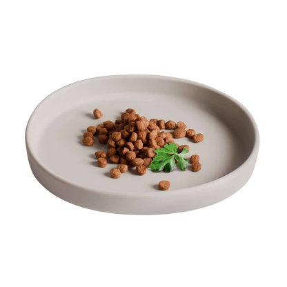Flat silicone bowl