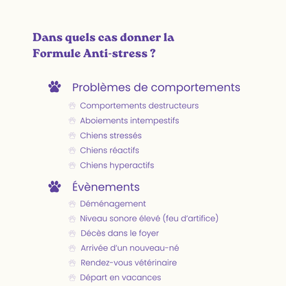 Anti-stress food supplement for dogs