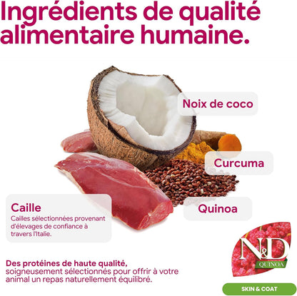 N&amp;D Quinoa Skin &amp; Coat for adult miniature and quail dogs, 800g