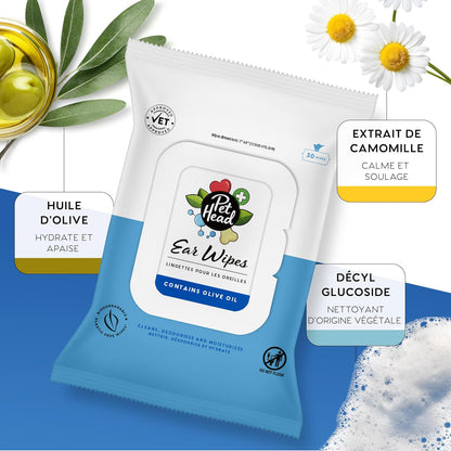 Ear cleansing wipes for dogs