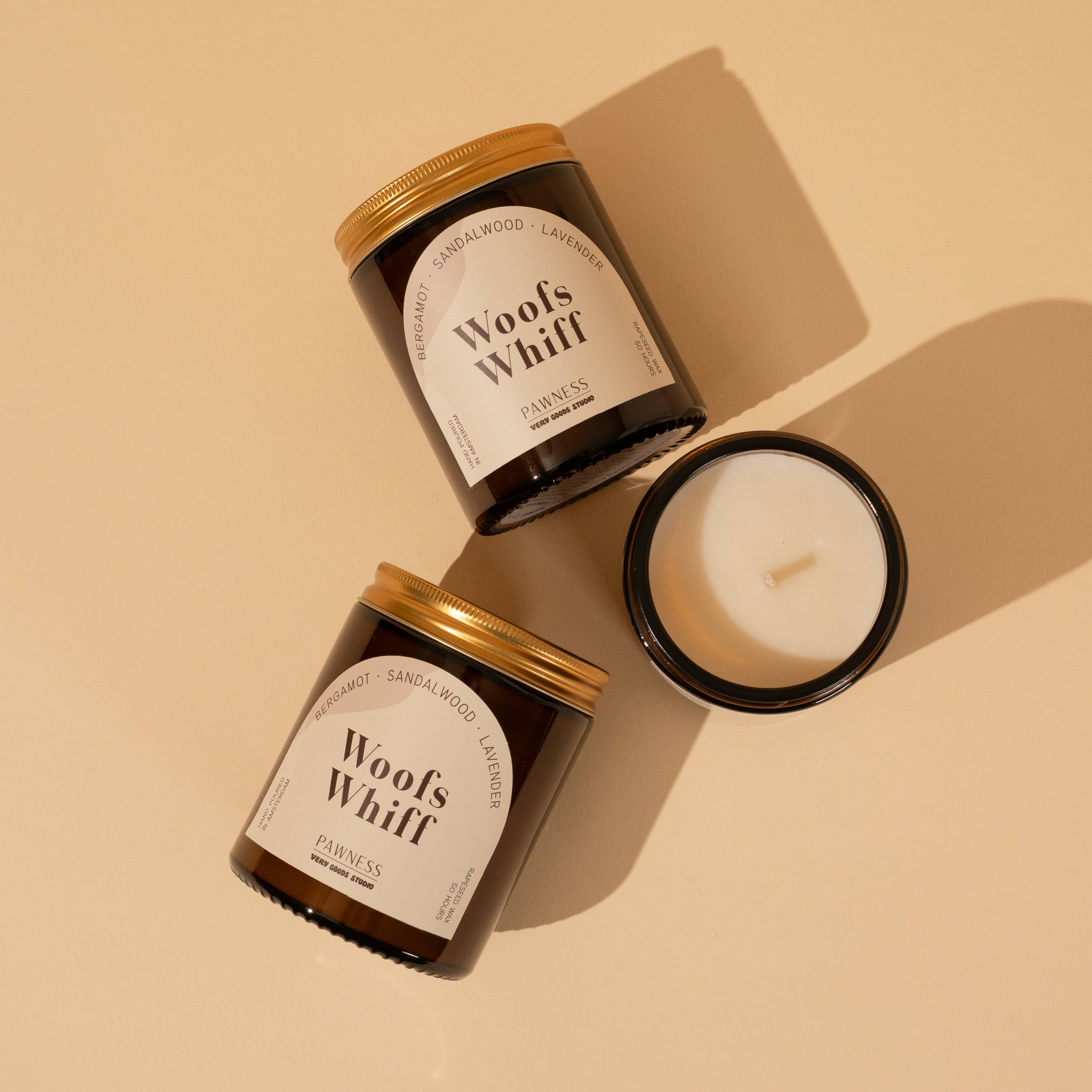 Natural scented candle made from rapeseed wax