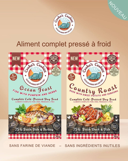 Ocean Feast semi-moist fish and turkey kibble
