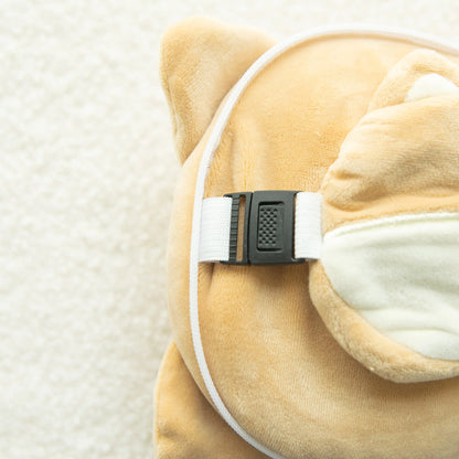 2-in-1 Shiba Inu Travel Pillow with Mask