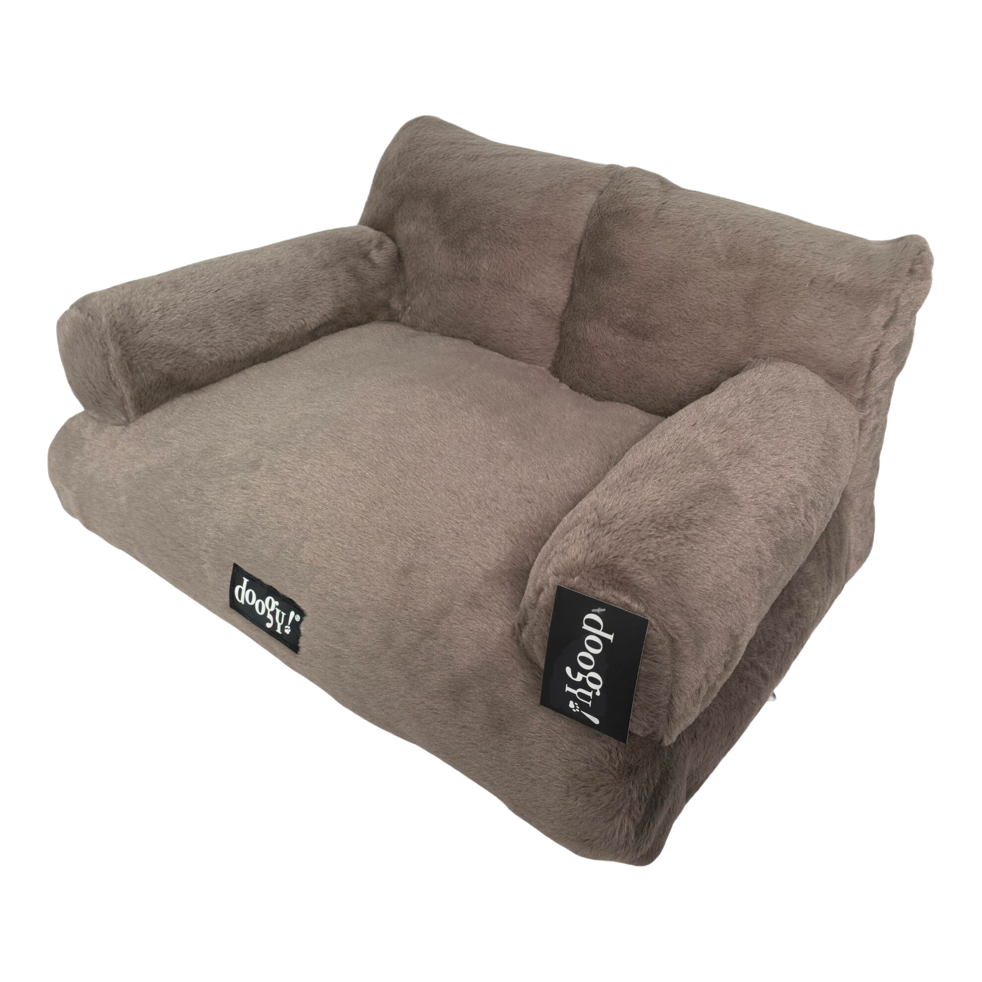 Soft armchair with backrest and armrests