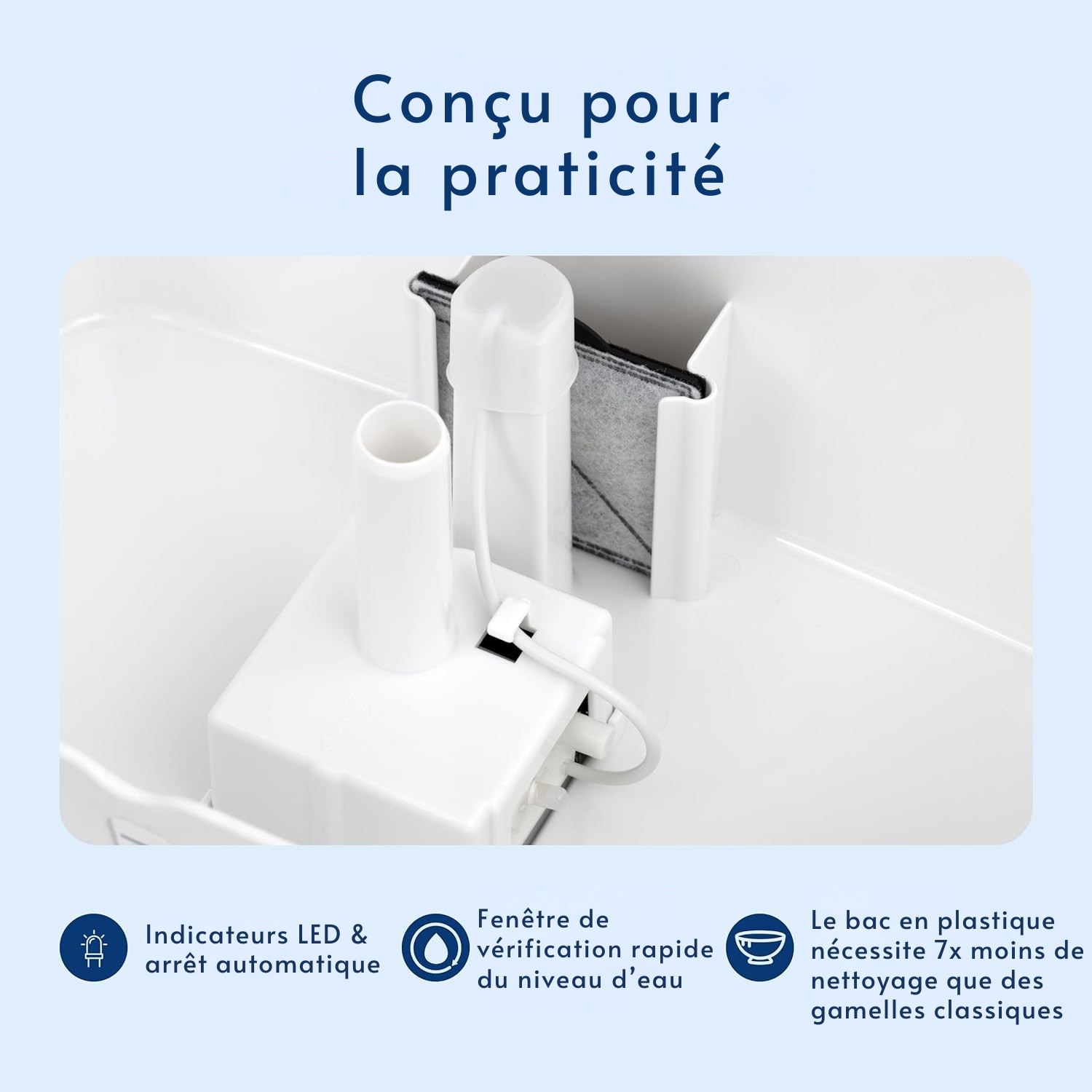 Viva silent water fountain with dual filtration