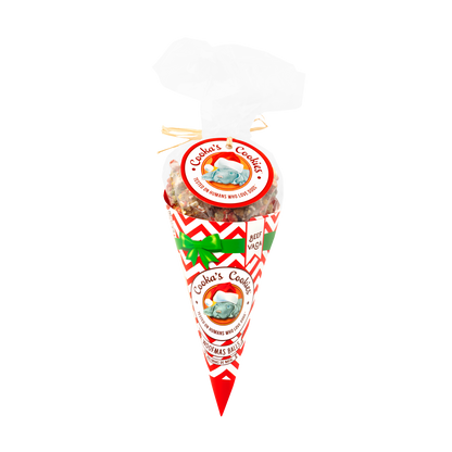 Festive cone of beef treats for dogs