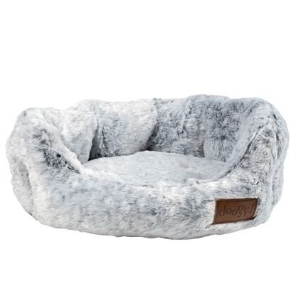 White Panther faux fur basket