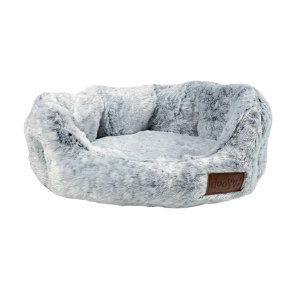 White Panther faux fur basket