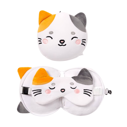 Lola the Cat 2-in-1 Travel Pillow with Mask