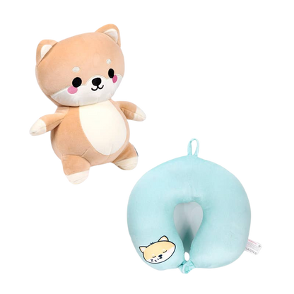 2-in-1 Shiba Inu Travel Pillow