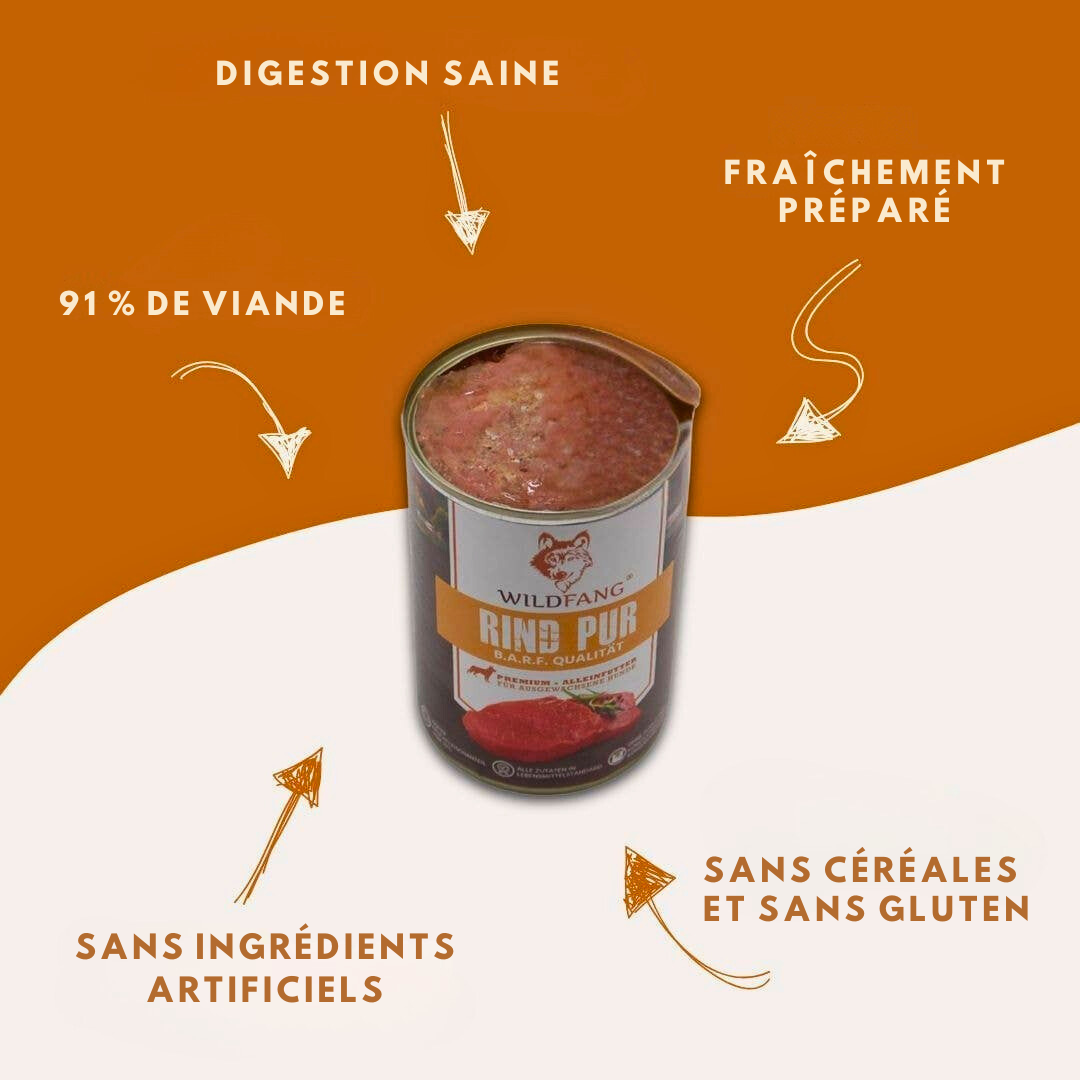 BARF quality pure beef pâté for adult dogs
