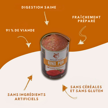 BARF quality pure beef pâté for adult dogs