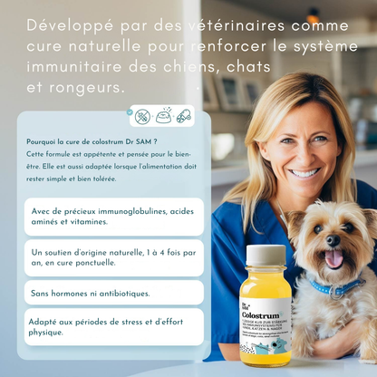 Liquid colostrum for dogs and cats
