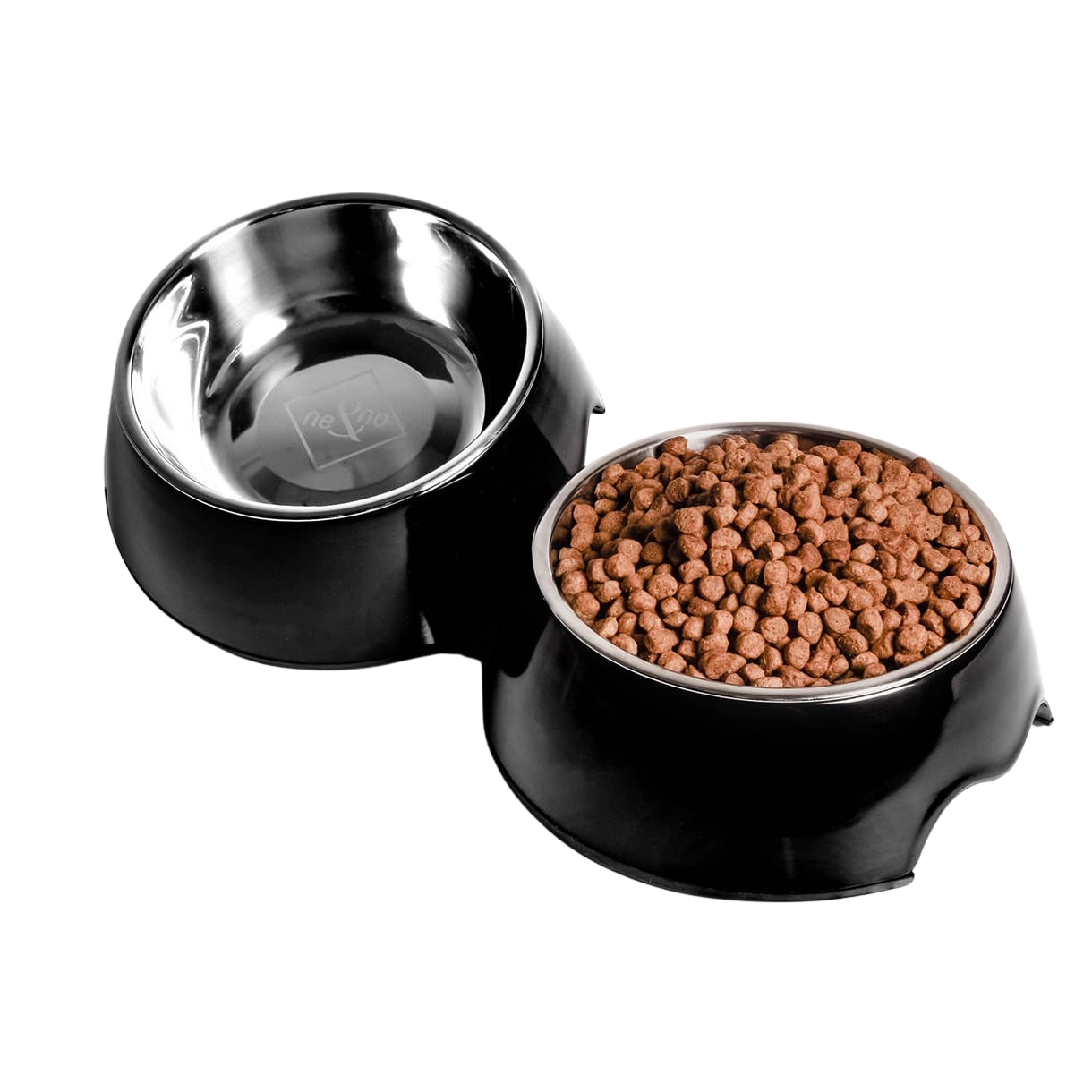 Set of 2 melamine and stainless steel bowls