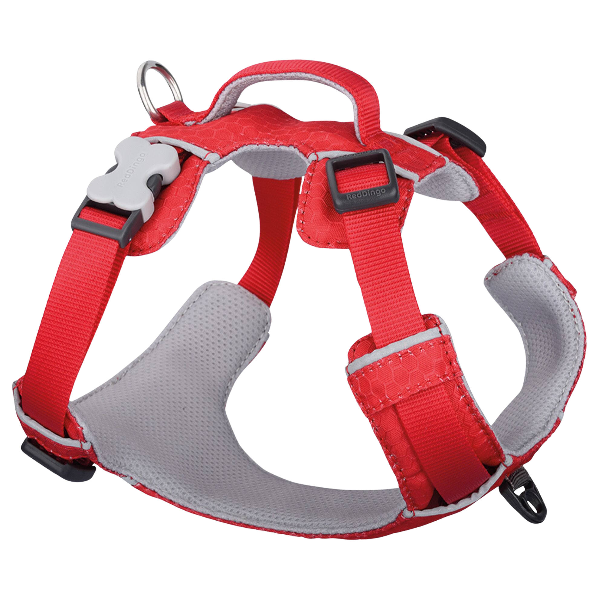 Red sports harness for dogs