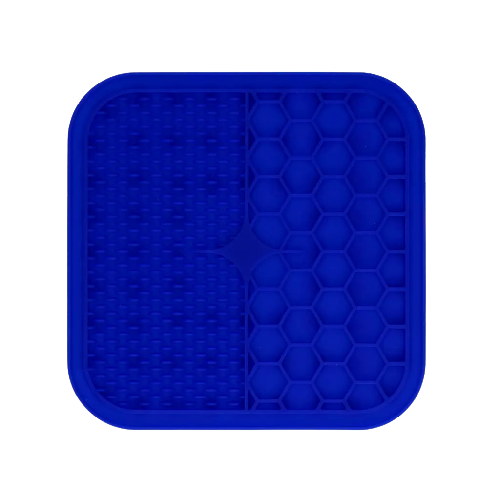 Dual texture licking mat
