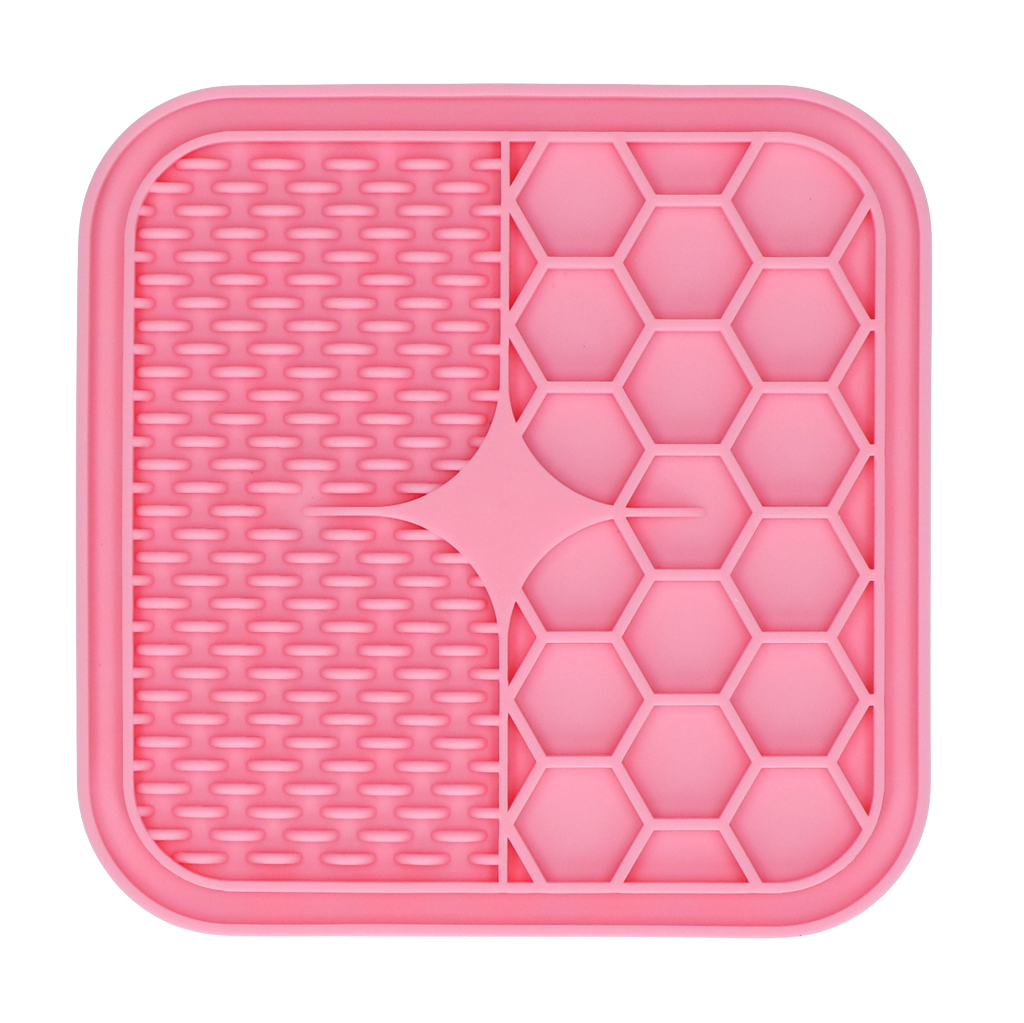 Dual texture licking mat